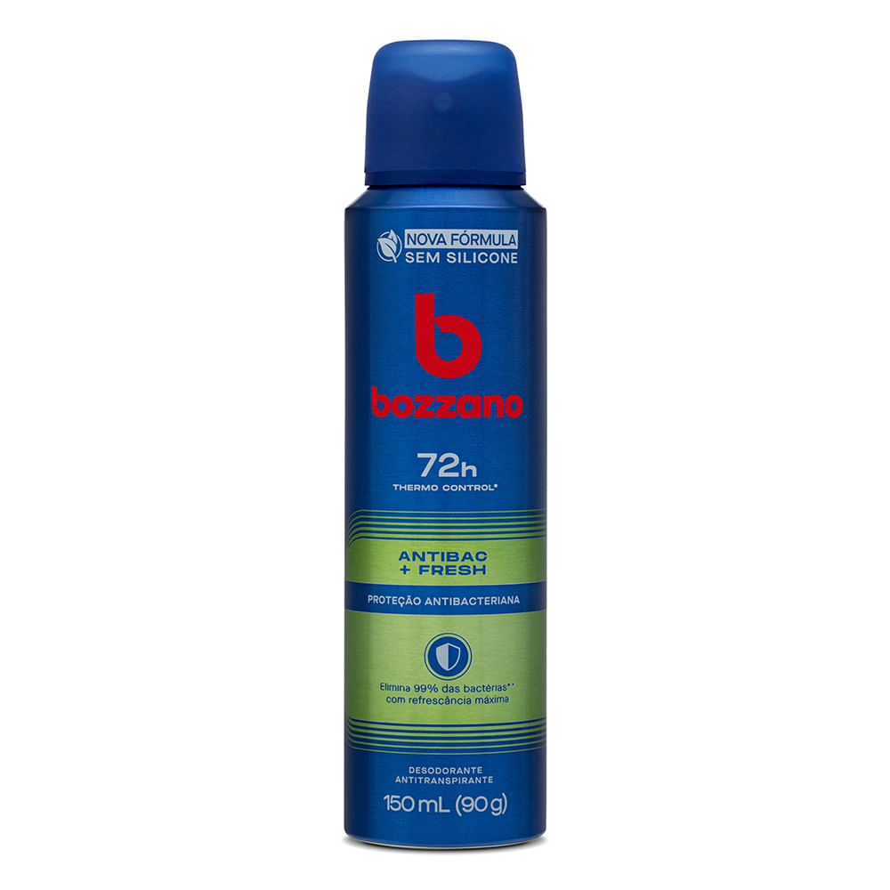 Desodorante Antitranspirante Bozzano Antibac + Fresh 72h Aerossol 150ml