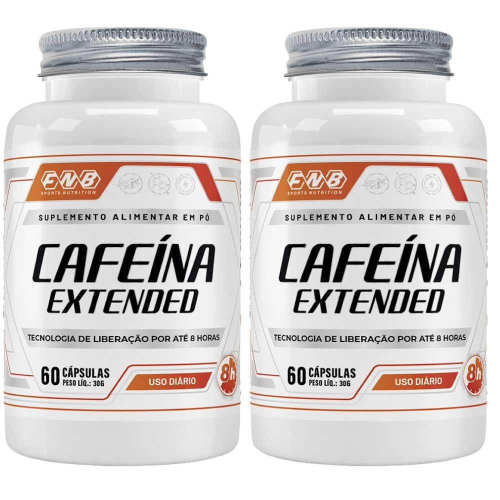 KIT 2X Cafeína Extended - 200mg - 60 cápsulas - FNB Sports