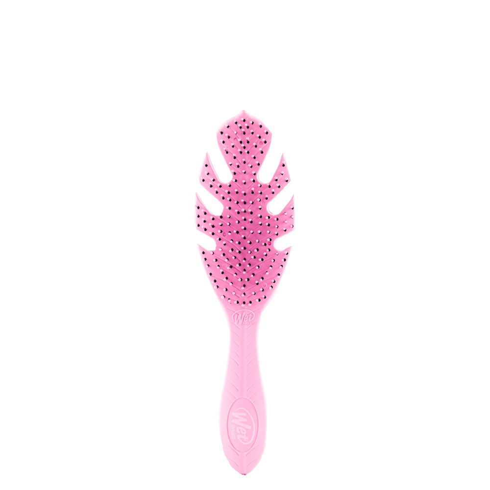 Escova para Desembaraçar Wetbrush Go Green Folha Rosa
