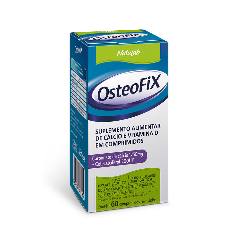 Osteofix 1250mg + D 200ui Com 60 comprimidos