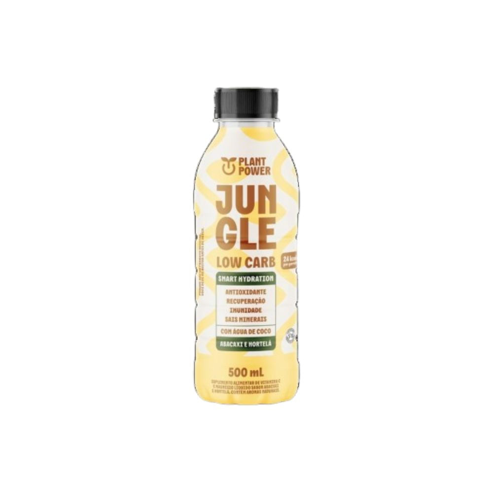 Bebida Isotônica Jungle Low Carb com Água de Coco Sabor Abacaxi e Hortelã 500ml