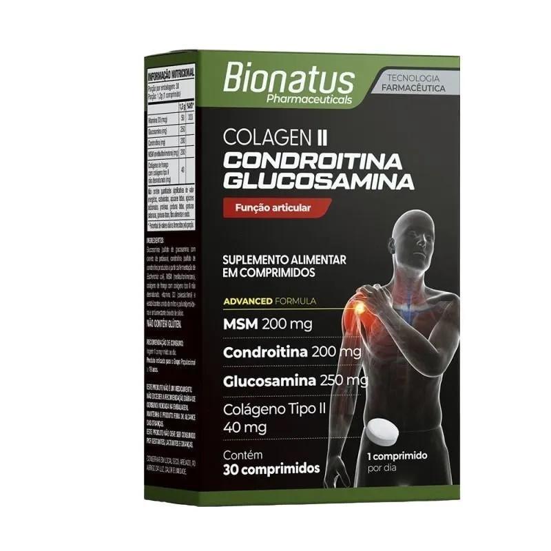 Colágeno Tipo II + Condroitina + Glucosamina 30 Comprimidos - Bionatus