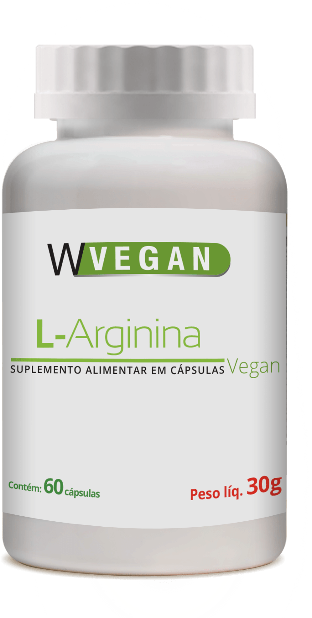 Arginina 60 cápsulas WVegan L-Arginina Vegano capsulas