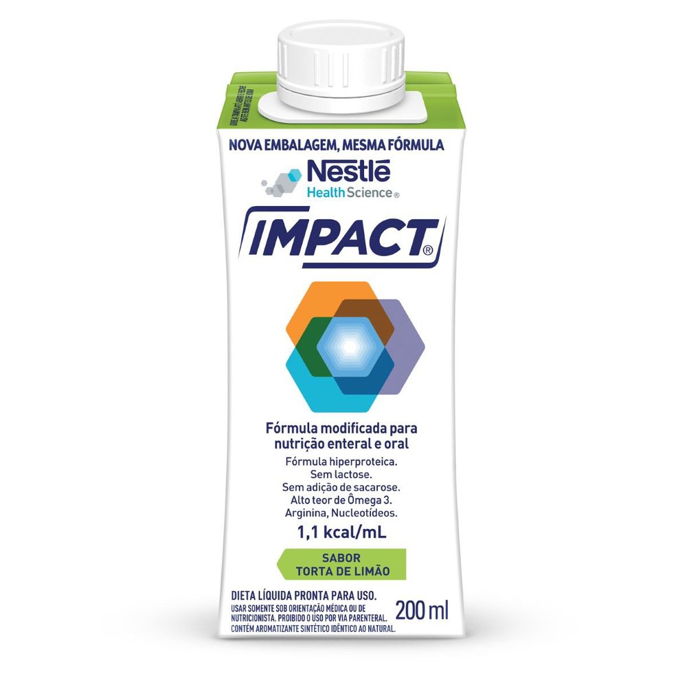 Fórmula Hiperproteica Impact Nutrição Enteral E Oral Torta Limao Zero Lactose 200ml