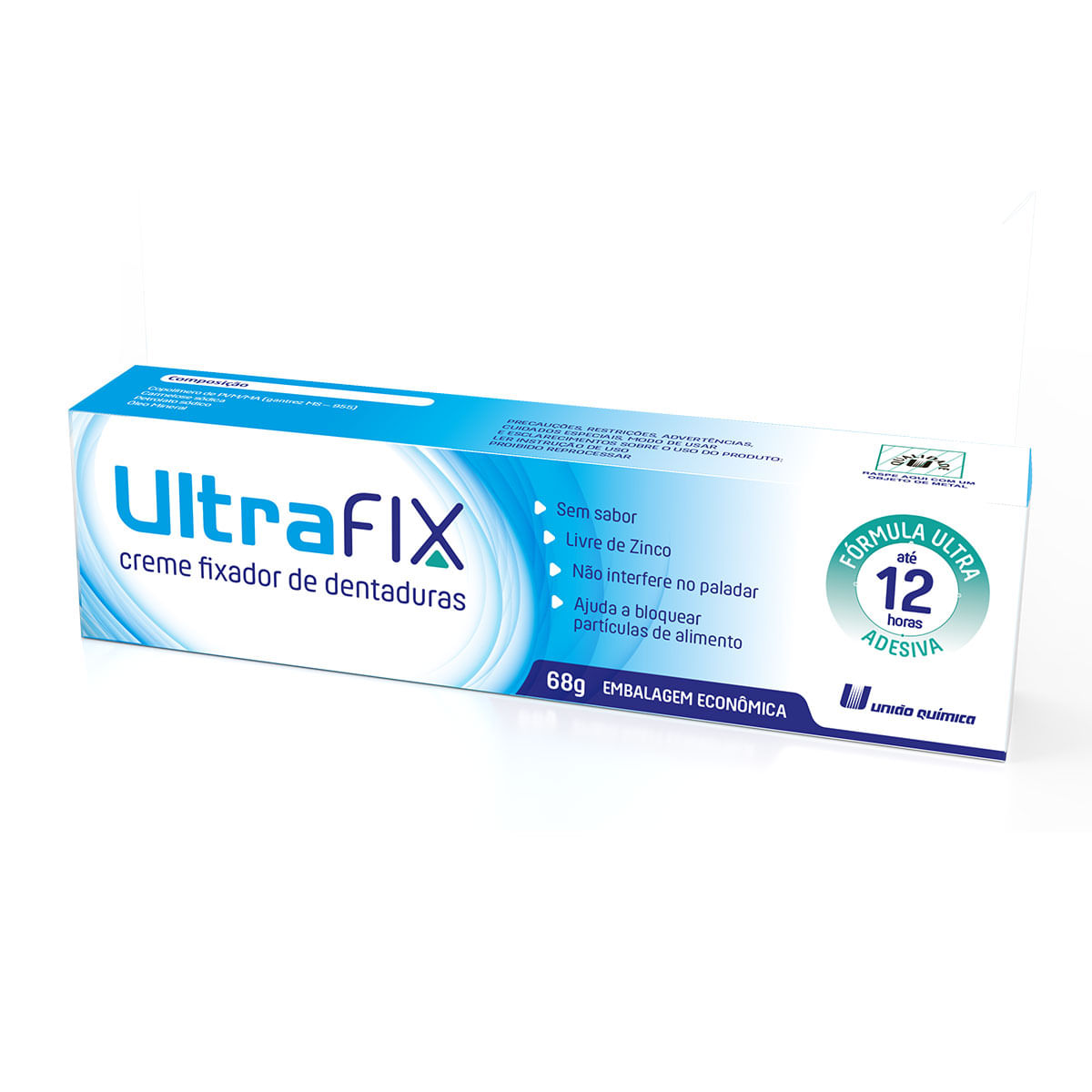 Fixador de Prótese Ultrafix Ultra Adesiva Sem Sabor Creme 68g