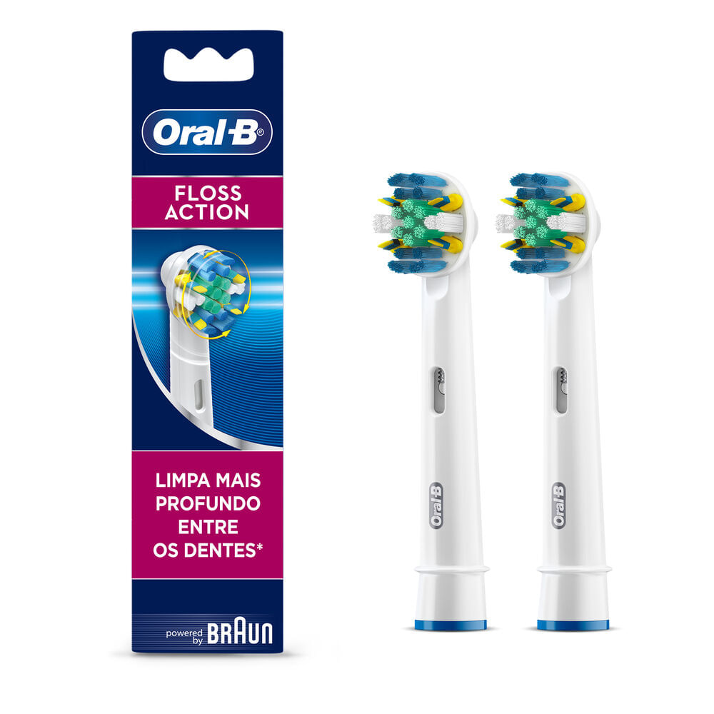 Refil para Escova Dental Elétrica Oral-B Pro-Saúde FlossAction 2 Unidades