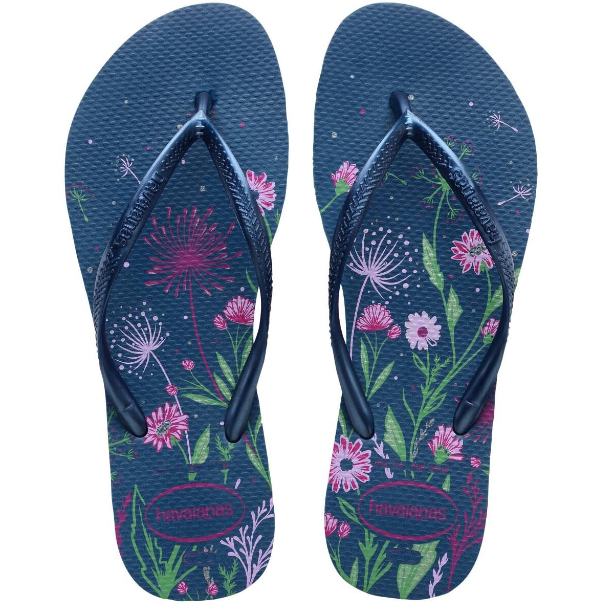Sandalia Havaians Slim Organic Azul Comfy Numero 37/38