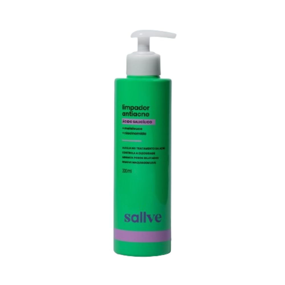Gel de Limpeza Facial Sallve Antiacne com Ácido Salicílico 300ml