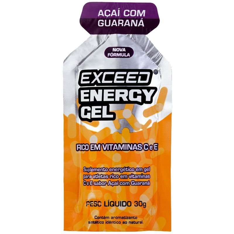 Exceed energy Gel Sabor Acaí com guarana 30g