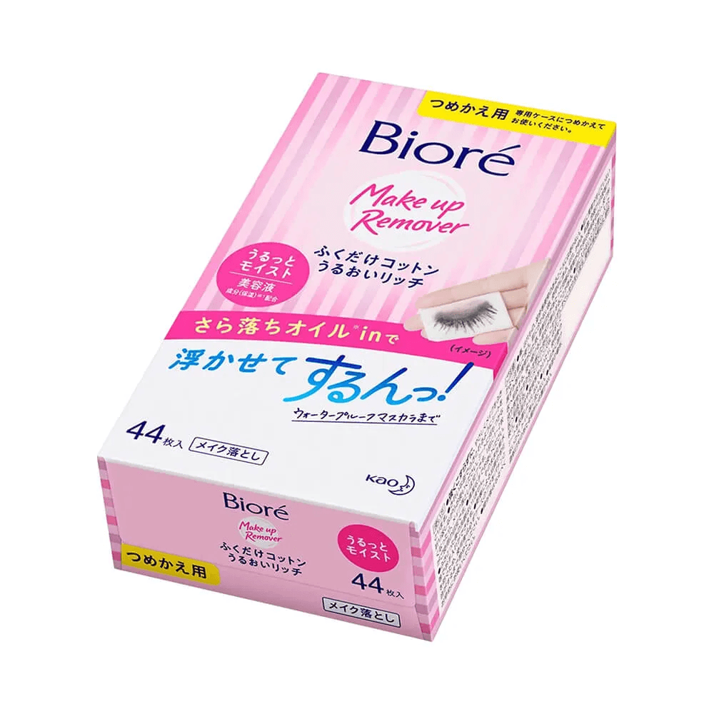 Lenço Demaquilante Bioré Algodão Refil 44 Unidades