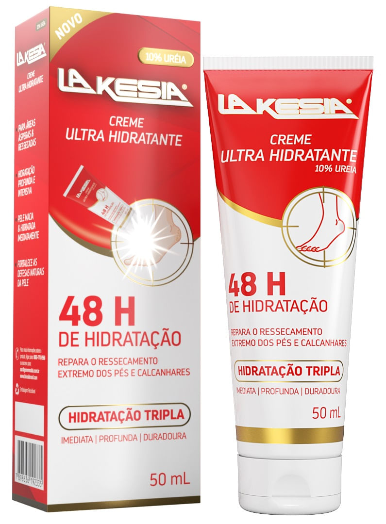Creme para os Pés Lakesia Ultra Hidratante 10% Ureia 50ml