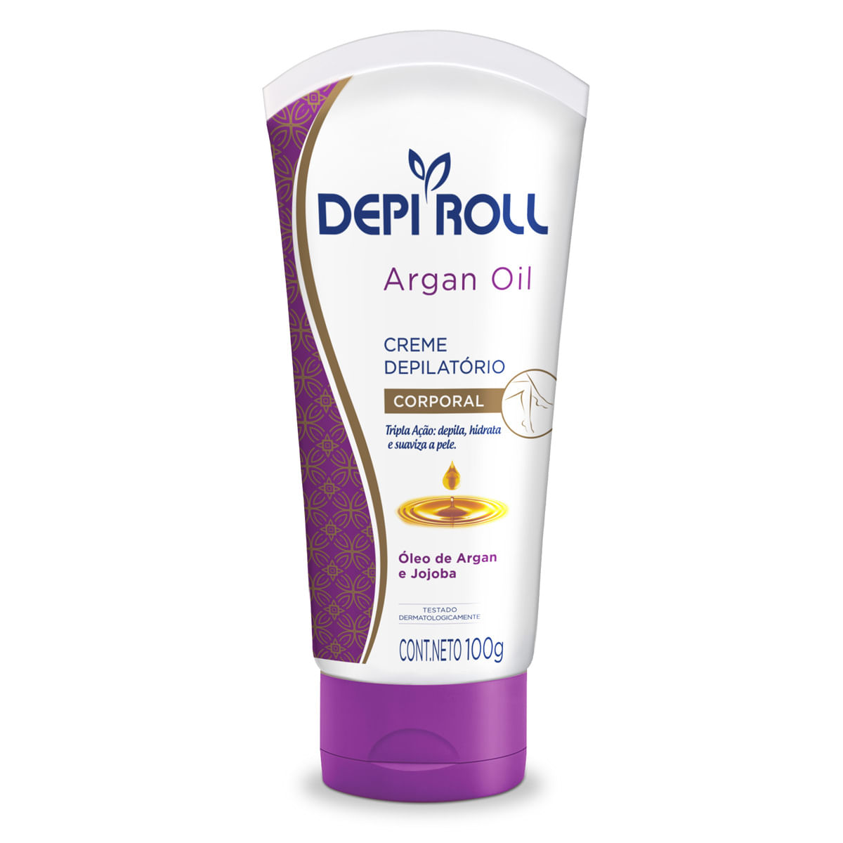 Creme Depilatório Depiroll Argan Oil Corporal Óleo de Argan e Jojoba 100g