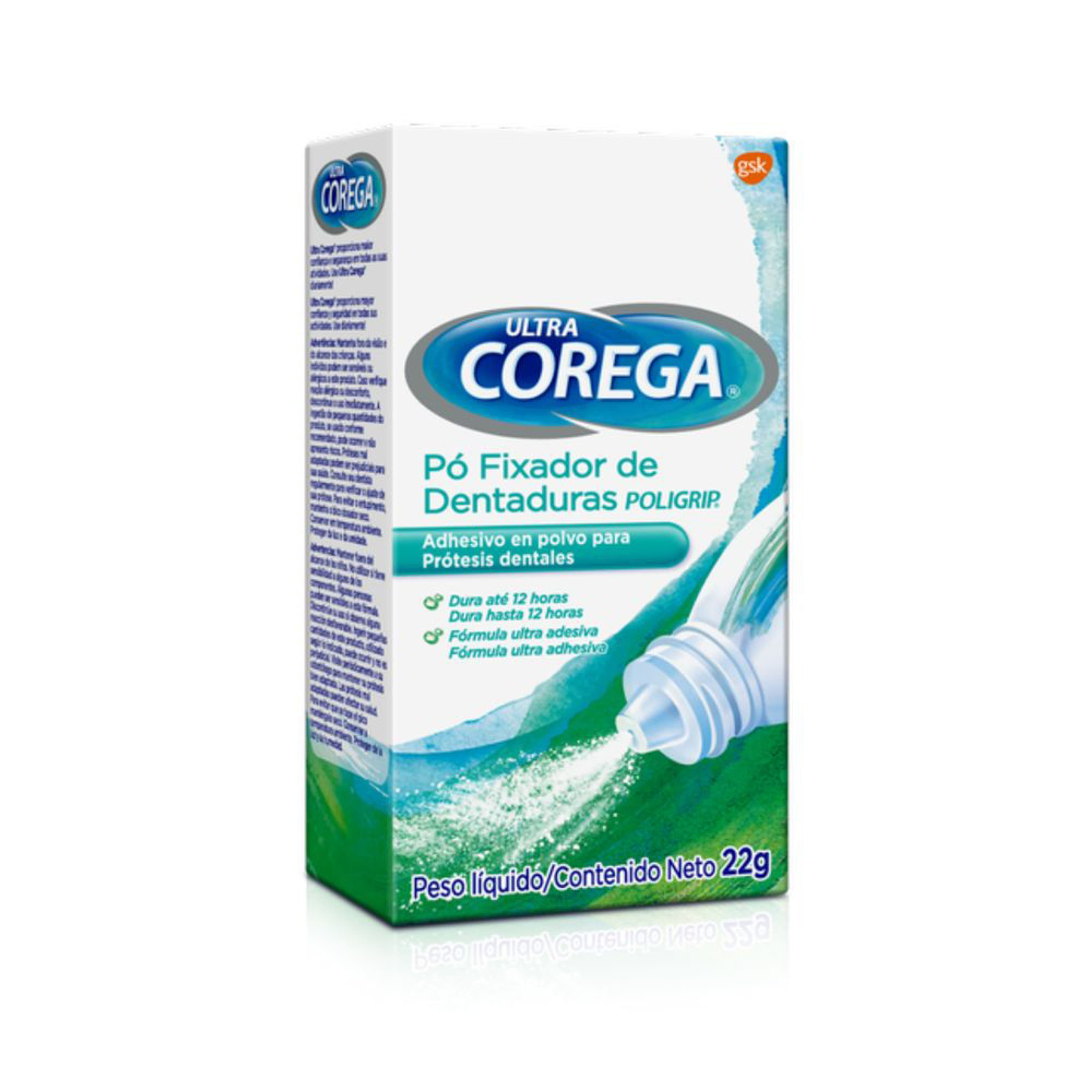 Fixador de Prótese Ultra Corega Poligrip 12h Pó 22g