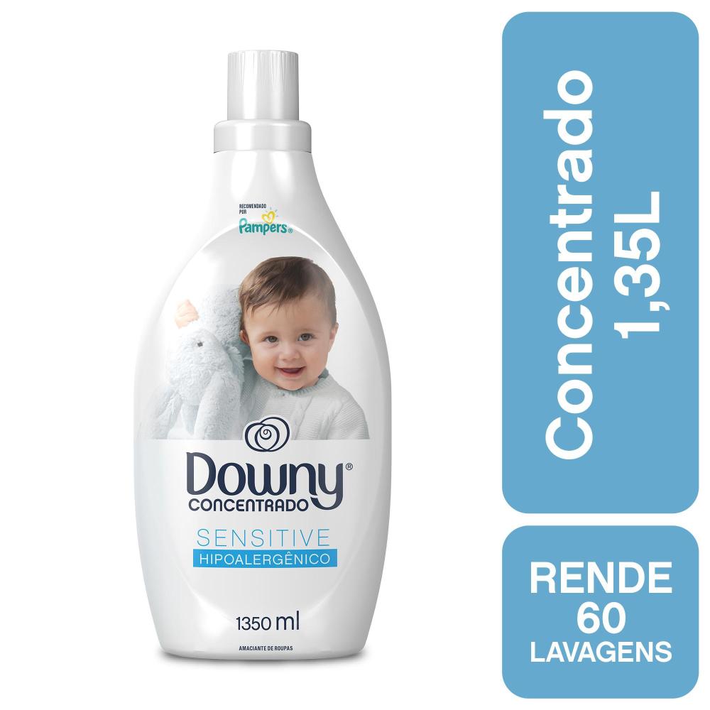 Amaciante Concentrado Downy Sensitive Hipoalergênico para Roupa de Bebê 1,35L