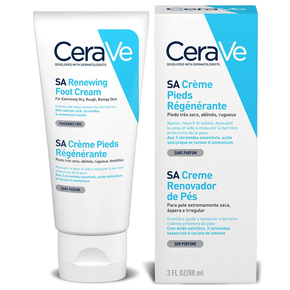 Creme para os Pés CeraVe SA Renovador com Ácido Salicílico 88ml