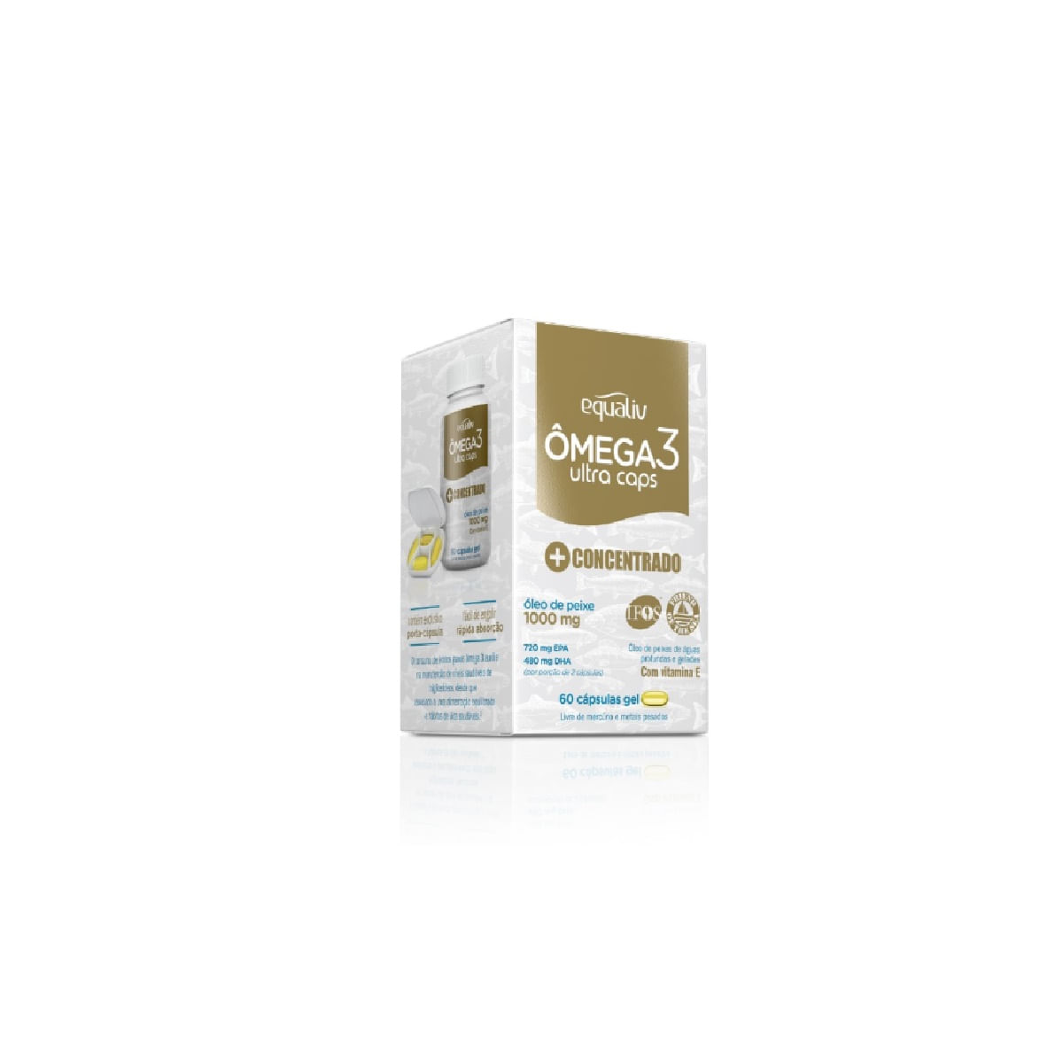 Equaliv Ômega 3 Ultracaps 1000mg Concentrado 60 Cápsulas Gelatinosas