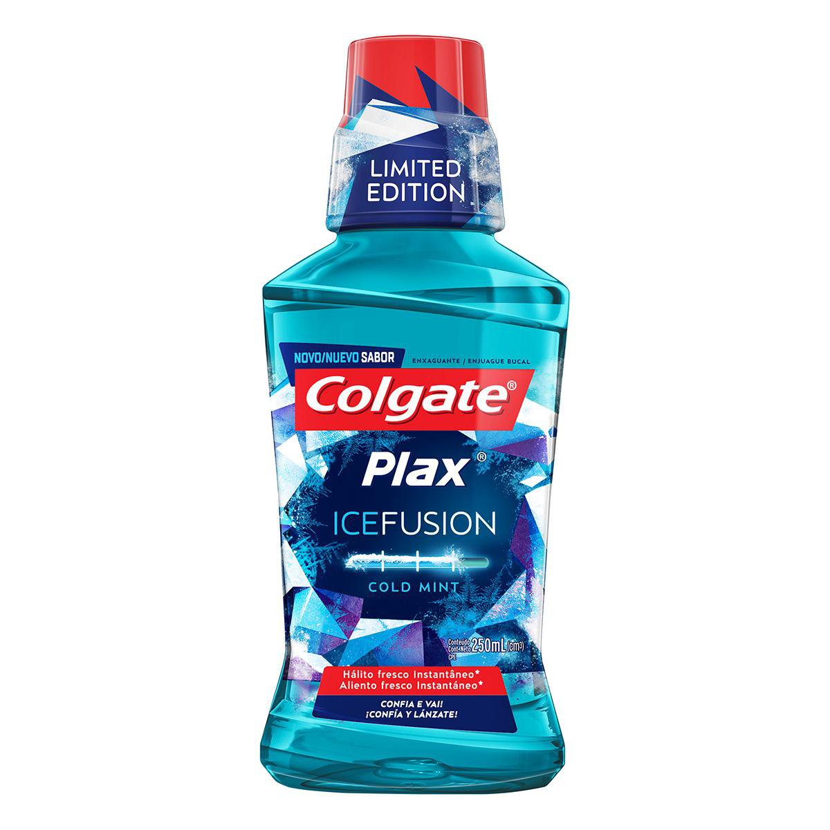 Enxaguante Bucal Colgate Plax Ice Fusion Zero Álcool Sabor Cold Mint 250ml