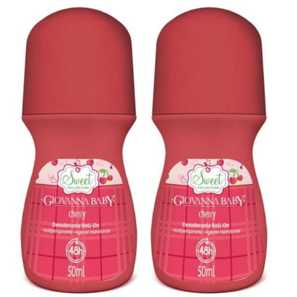 Desodorante Giovanna Baby Roll-On Cherry - Kit com 2 Unidades