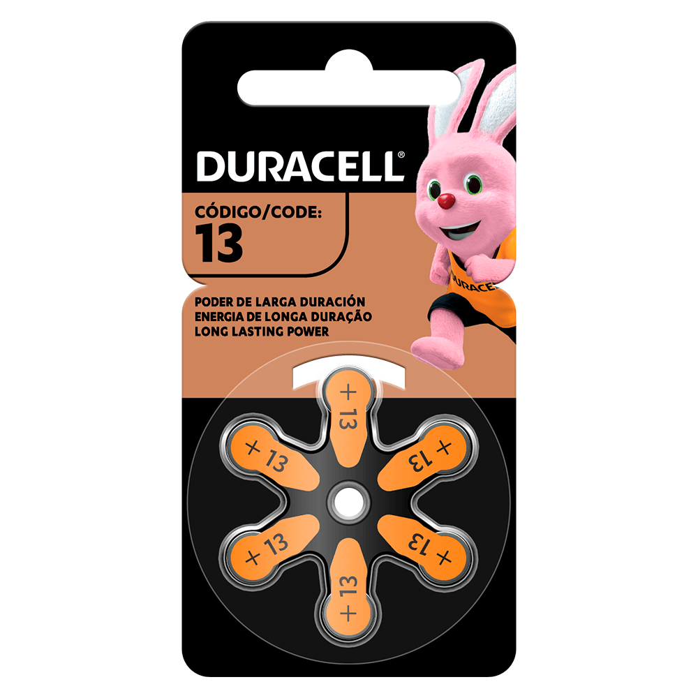 Pilha Duracell Auditiva Ha 13 Com 6 Unidades