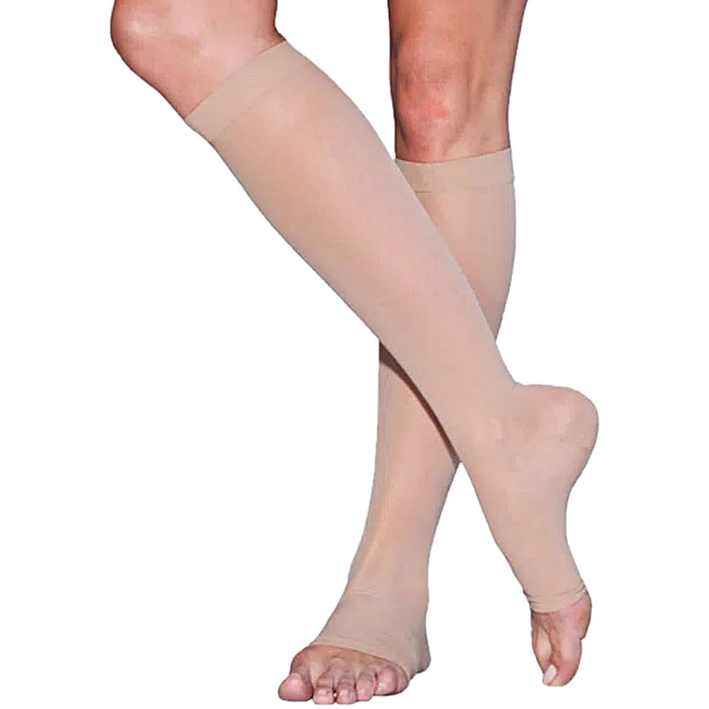 Meia 3/4 Sigvaris Ever Sheer 20-30mmHg Aberta Natural G2