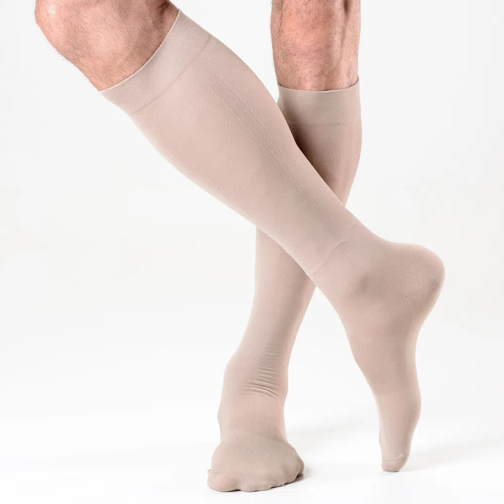 Meia Masculina Elegância Urban - Sigvaris - Tam G - Bege