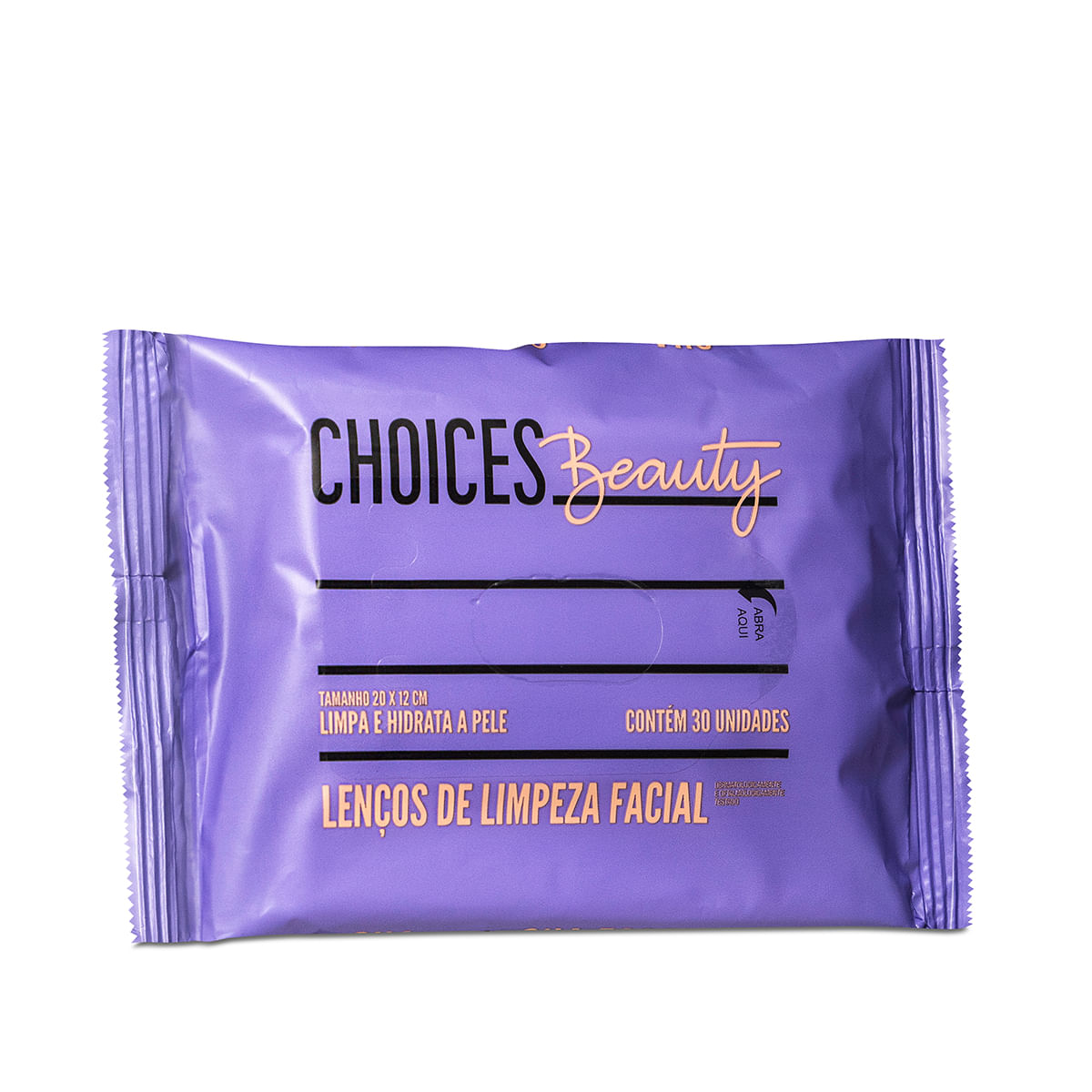 Lenços Demaquilantes Choice Beauty 30 Unidades
