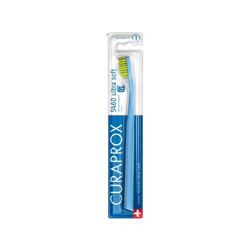 Escova Dental Curaprox 5460 Ultra Soft Cerdas Ultrafinas Azul e Verde 1 Unidade