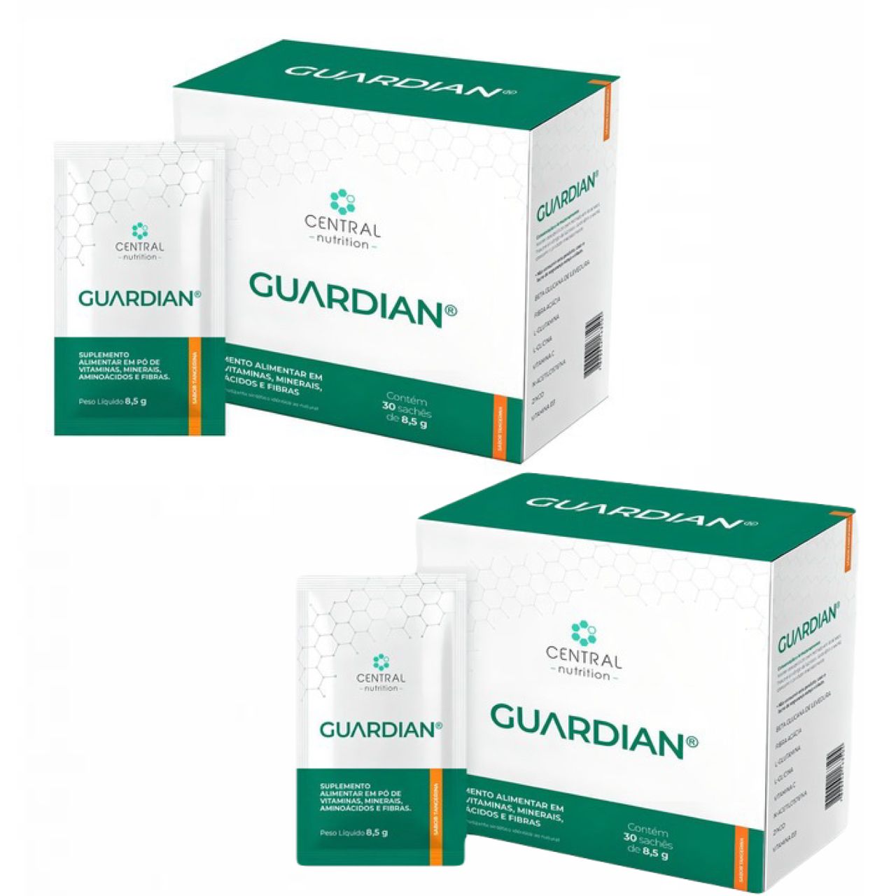 2x Guardian 8,5g - 30 Sachês - Central Nutrition - Tangerina