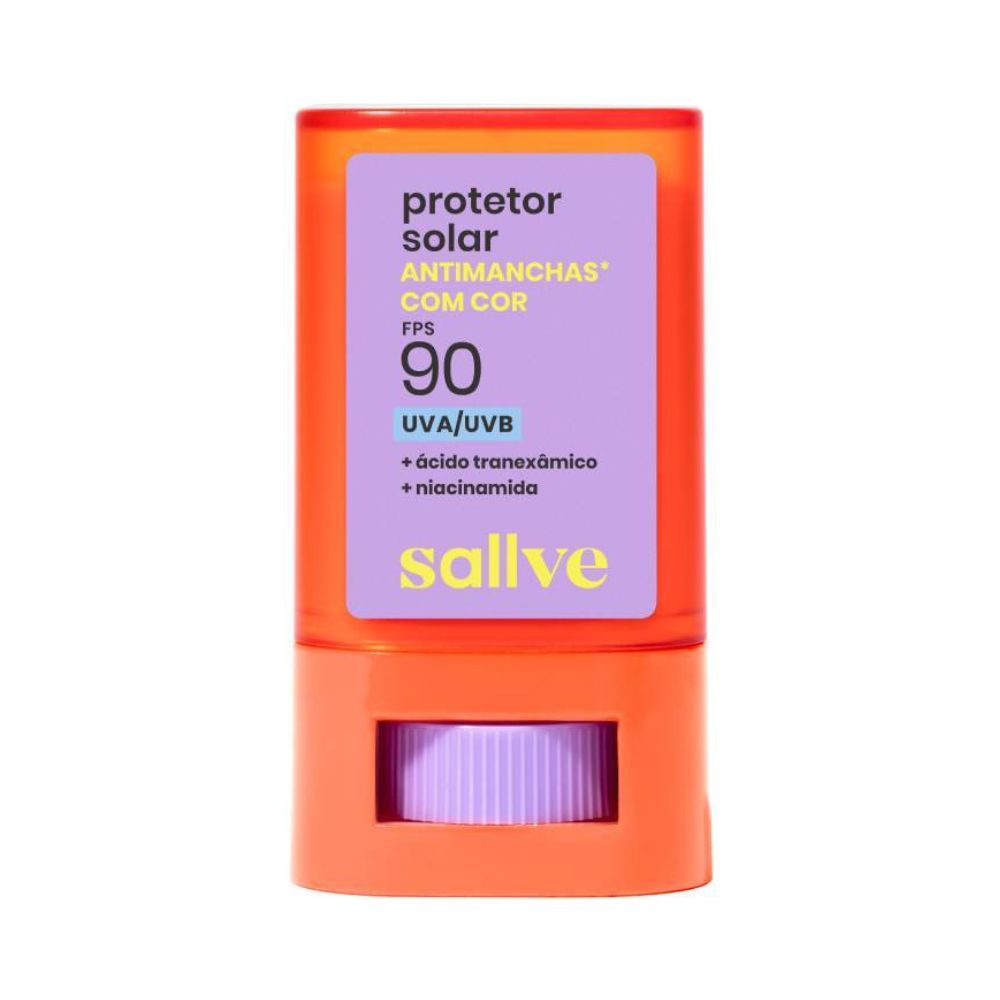 Protetor Solar Facial Sallve Antimanchas FPS90 Stick Cor 03 15g