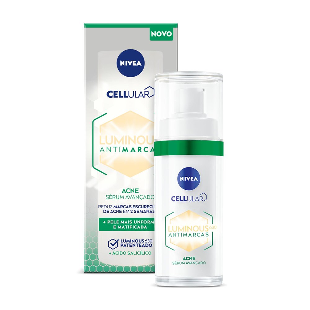 Sérum Facial Nivea Cellular Luminous 630 Antimarcas Acne FPS 60 30ml