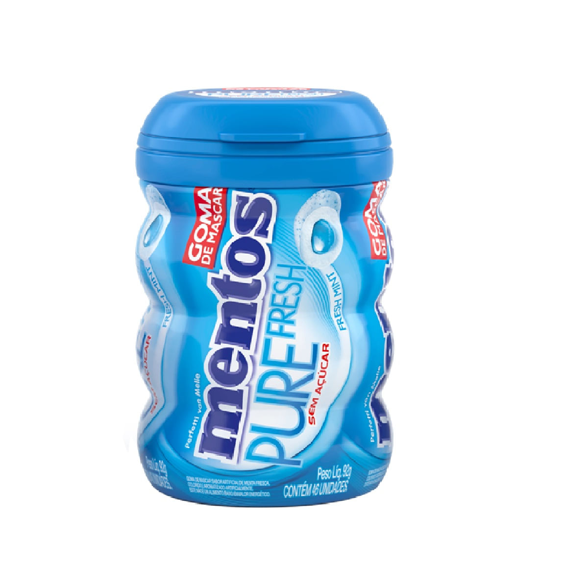 Goma de Mascar Mentos Pure Fresh Sem Açúcar Sabor Mint Pote 92g