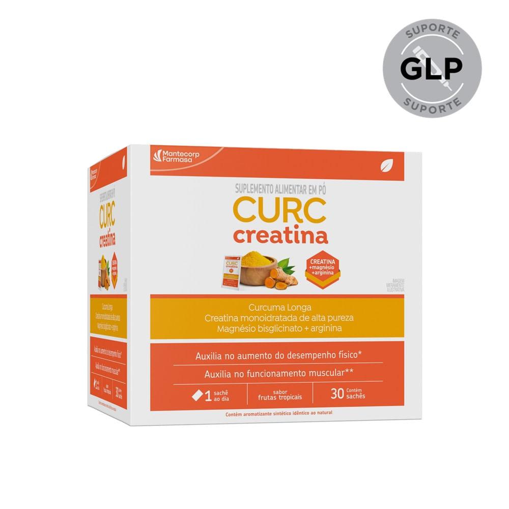 Suplemento Alimentar Em Pó Curc Creatina Sabor Frutas Tropicais 30 Saché 3g