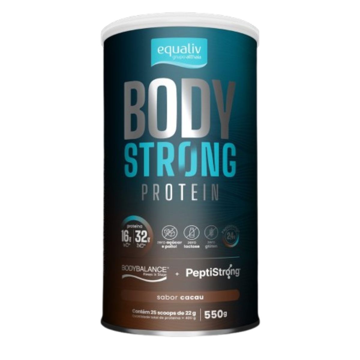 Suplemento Alimentar Equaliv Body Strong Protein Sabor Cacau 550g