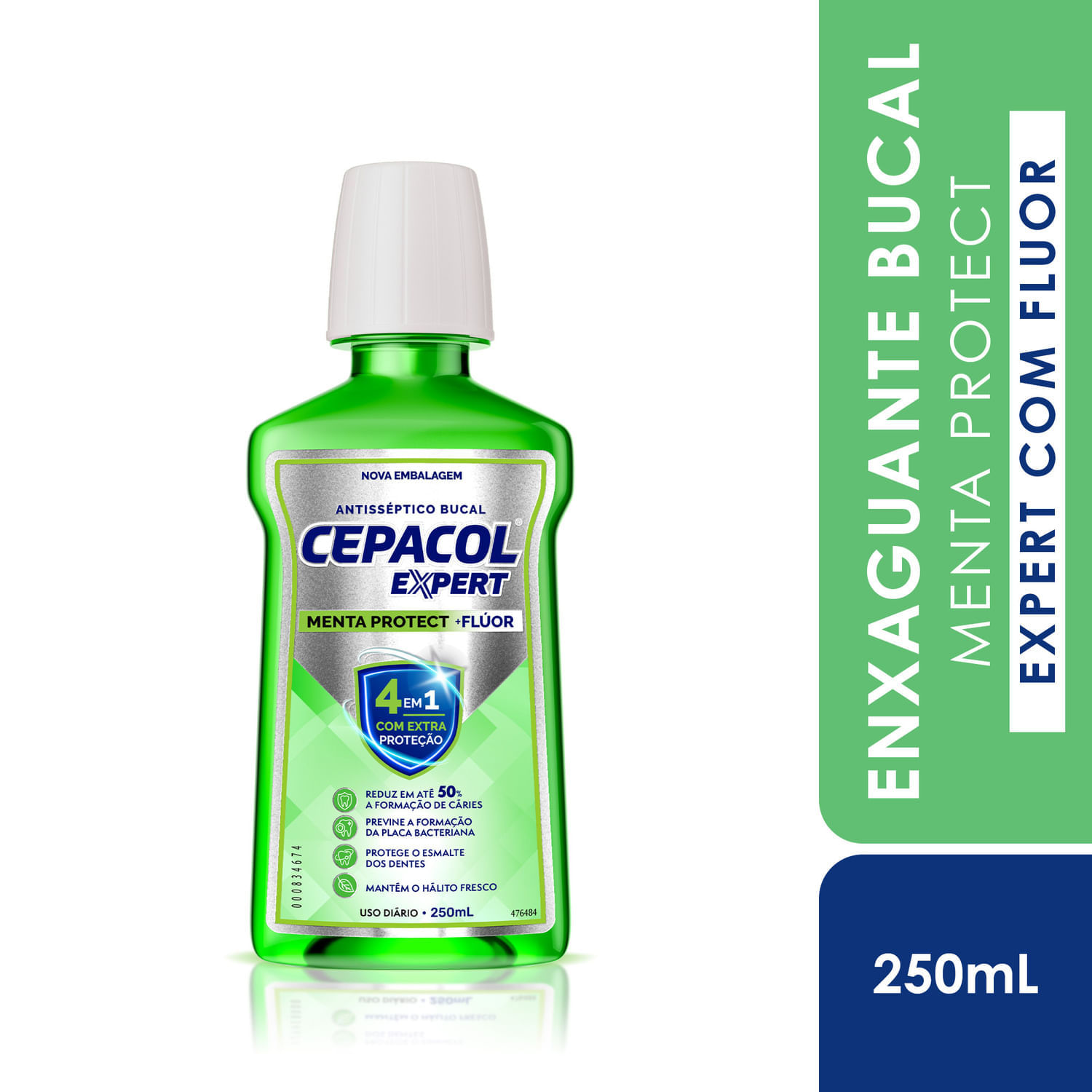 Enxaguante Bucal Cepacol Expert Sabor Menta Protect + Flúor 250ml