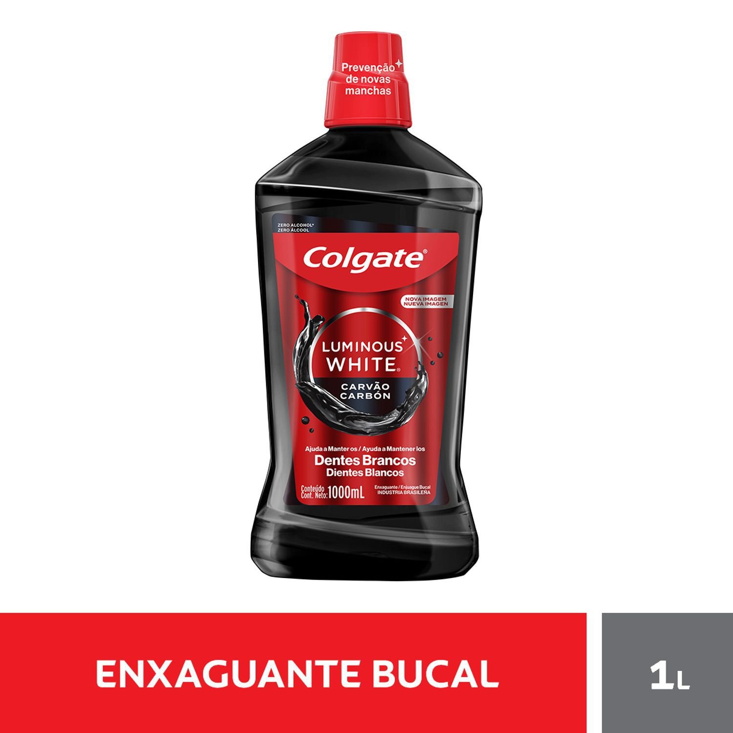 Enxaguante Bucal Colgate Luminous White Carvão 1L