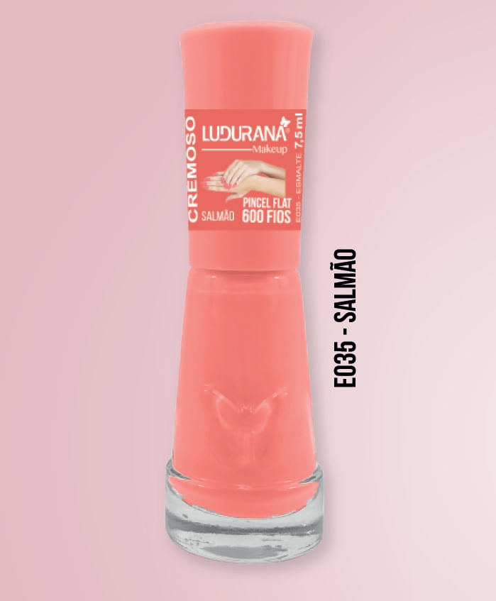Esmalte Ludurana 600 Fios 7,5ml Salmão