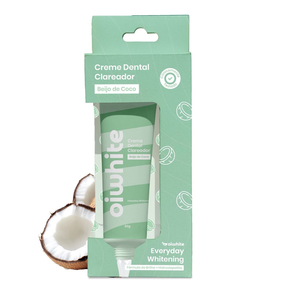 Creme Dental Oiwhite Clareador Beijo De Coco 60g