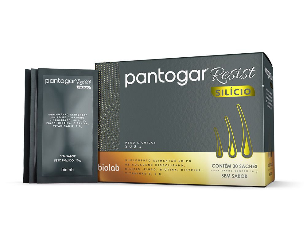 Pantogar Resist Silício Sem Sabor Pó para Solução Oral 30 Sachês 10g