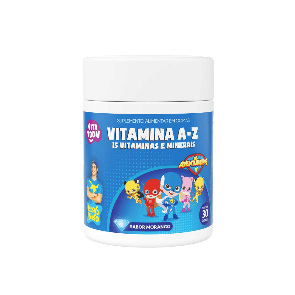 Vitatoon Polivitamínico A-Z Sabor Morango 30 Gomas Mastigáveis