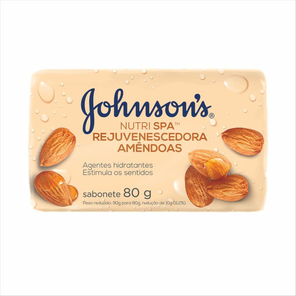 Sabonete em Barra Johnson's Nutri Spa Rejuvenescedora Amêndoas 80g