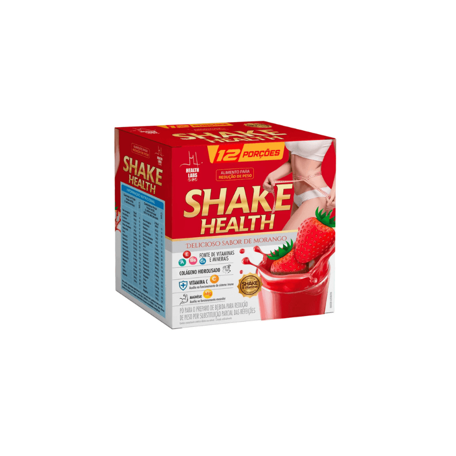 Shake Health Lab 240g - Shake para dietas rico em proteína e vitaminas Morango