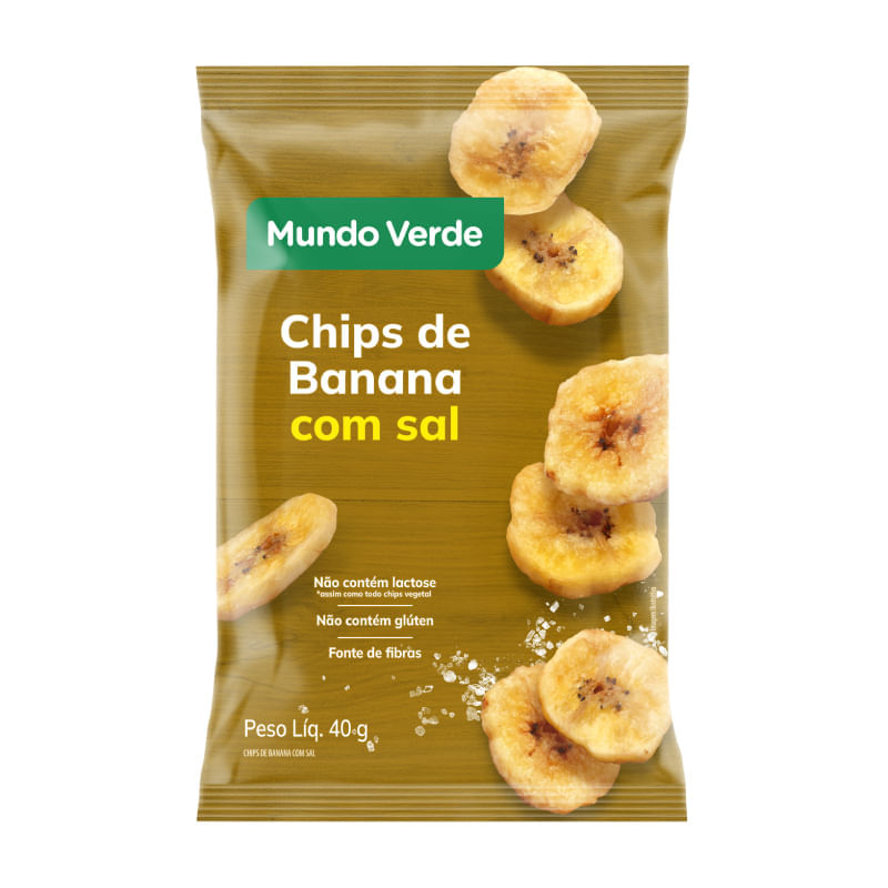 Chips de Banana com Sal - Mundo Verde 40g