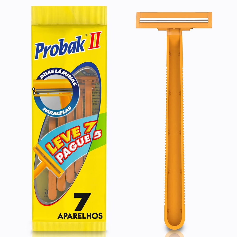 Aparelho de Barbear Descartável Probak II 7 Unidades