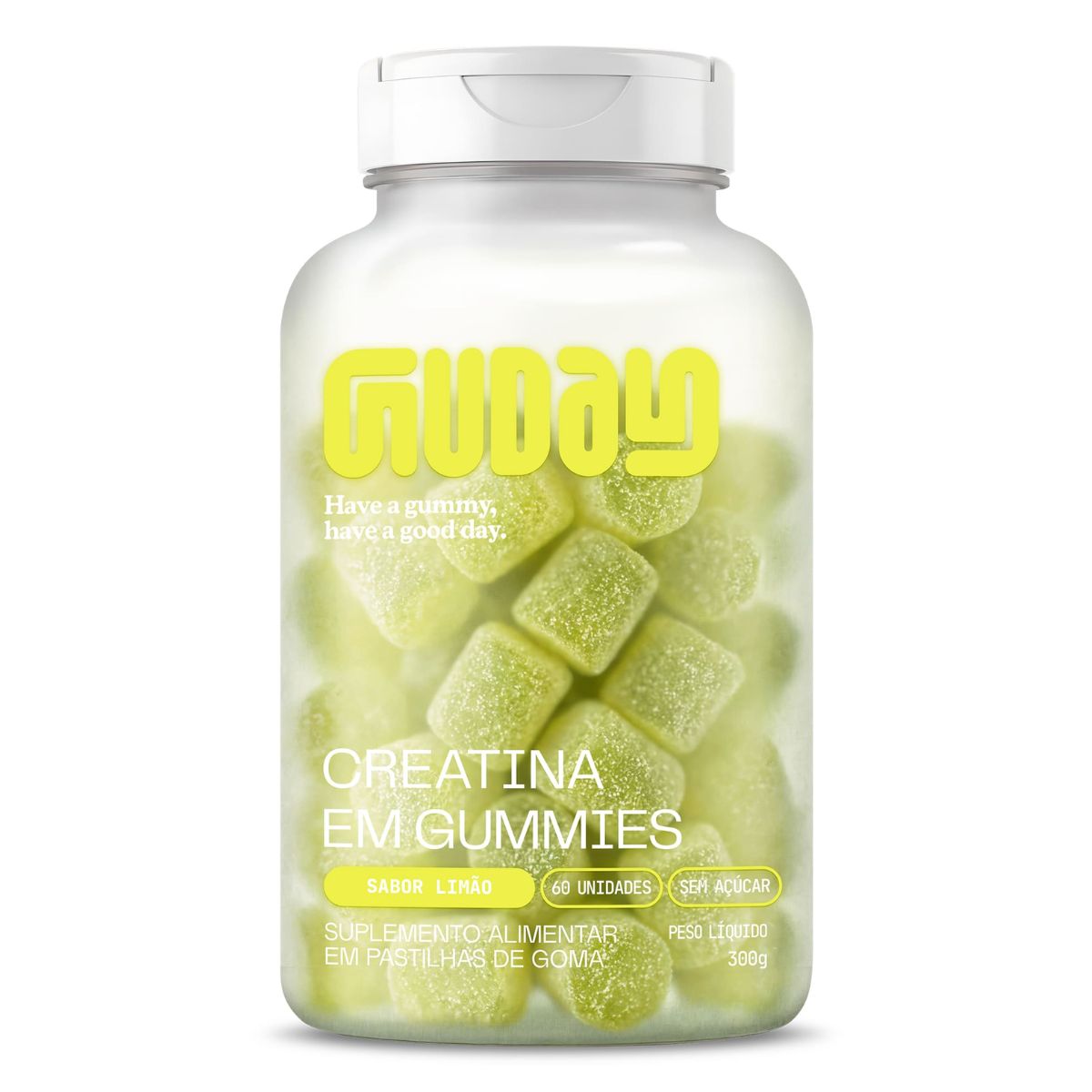 Creatina Guday Em Gumies Sabor Limão 60 Unidades