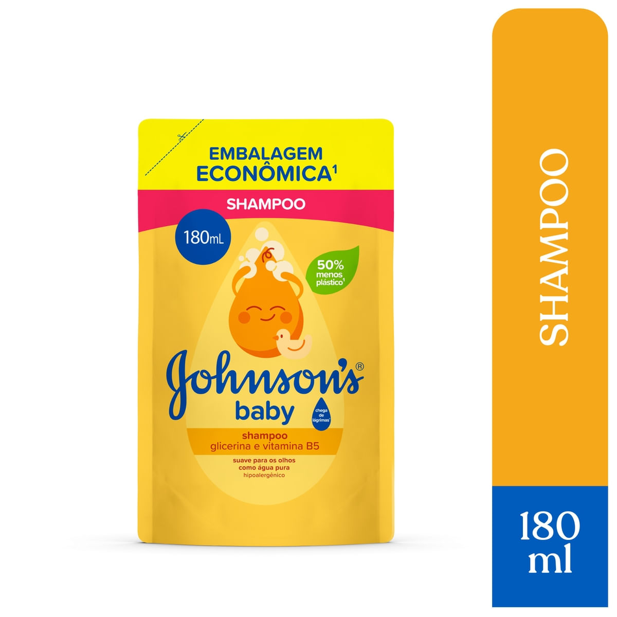 Shampoo Infantil Johnson's Baby Chega de Lágrimas Glicerina 180ml