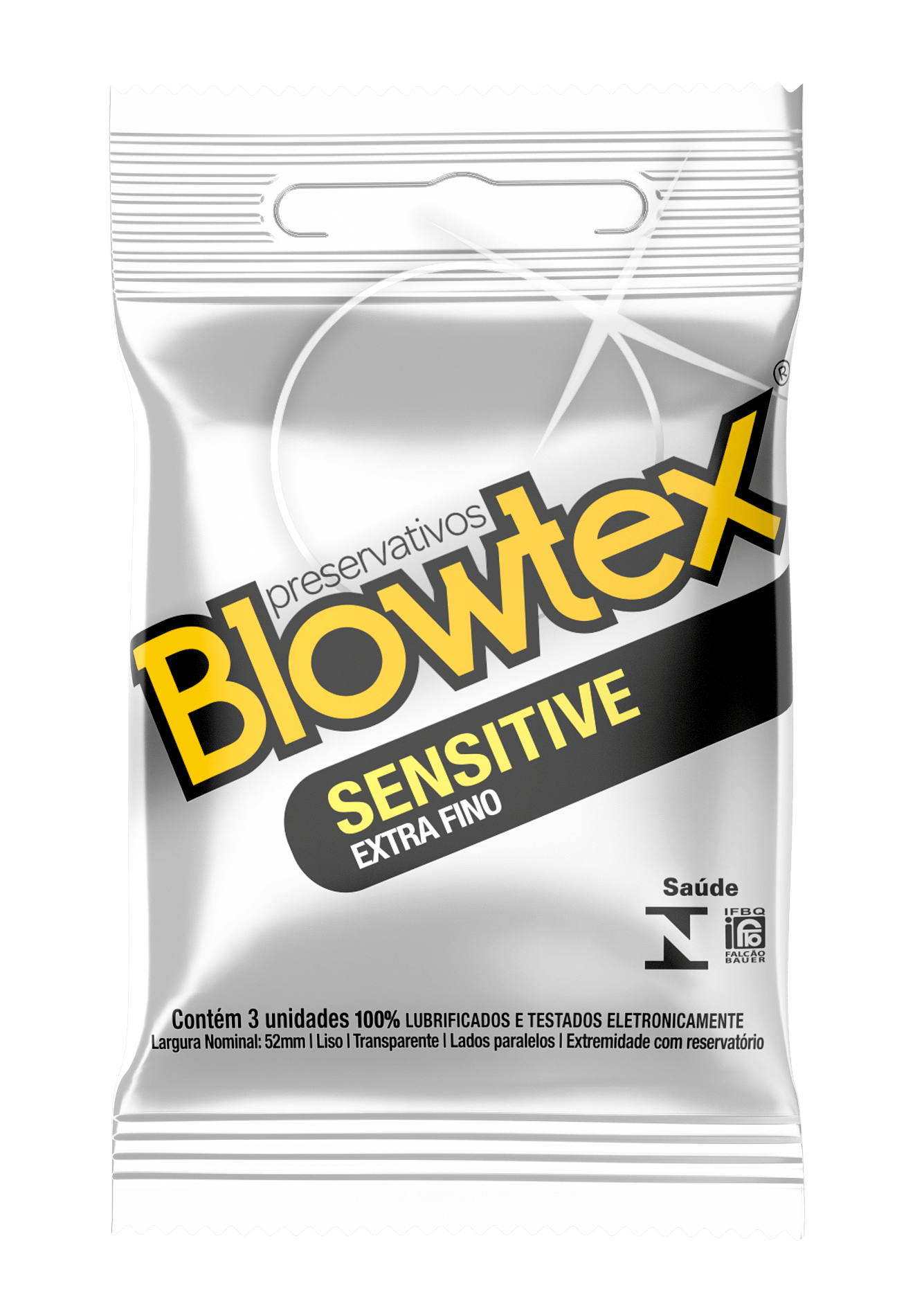 Preservativo Blowtex Sensitive Extrafino Lubrificado 3 Unidades
