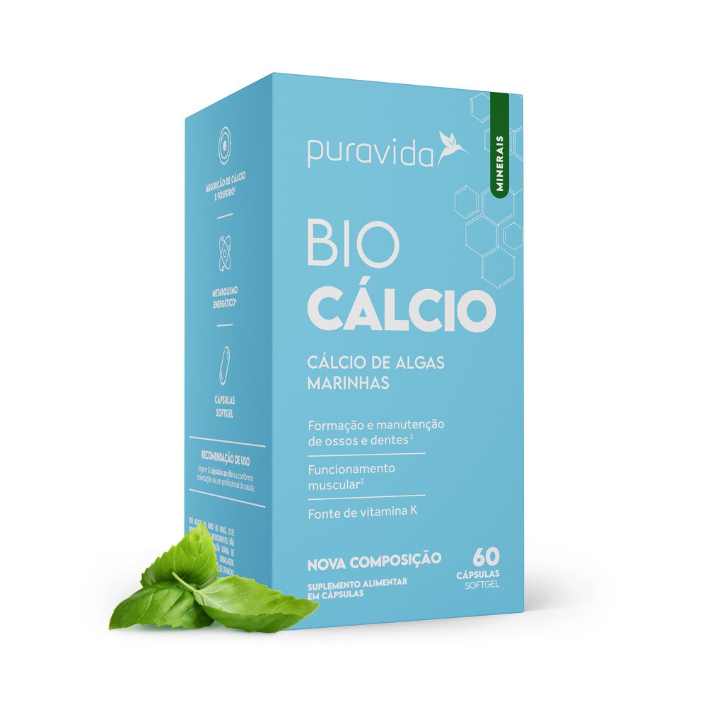 Suplemento alimentar Puravida Bio Cálcio 60 Cápsulas