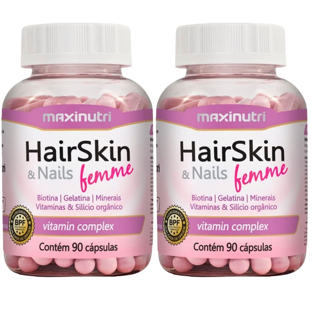 KIT 2X HairSkin Femme 90 cápsulas - Maxinutri