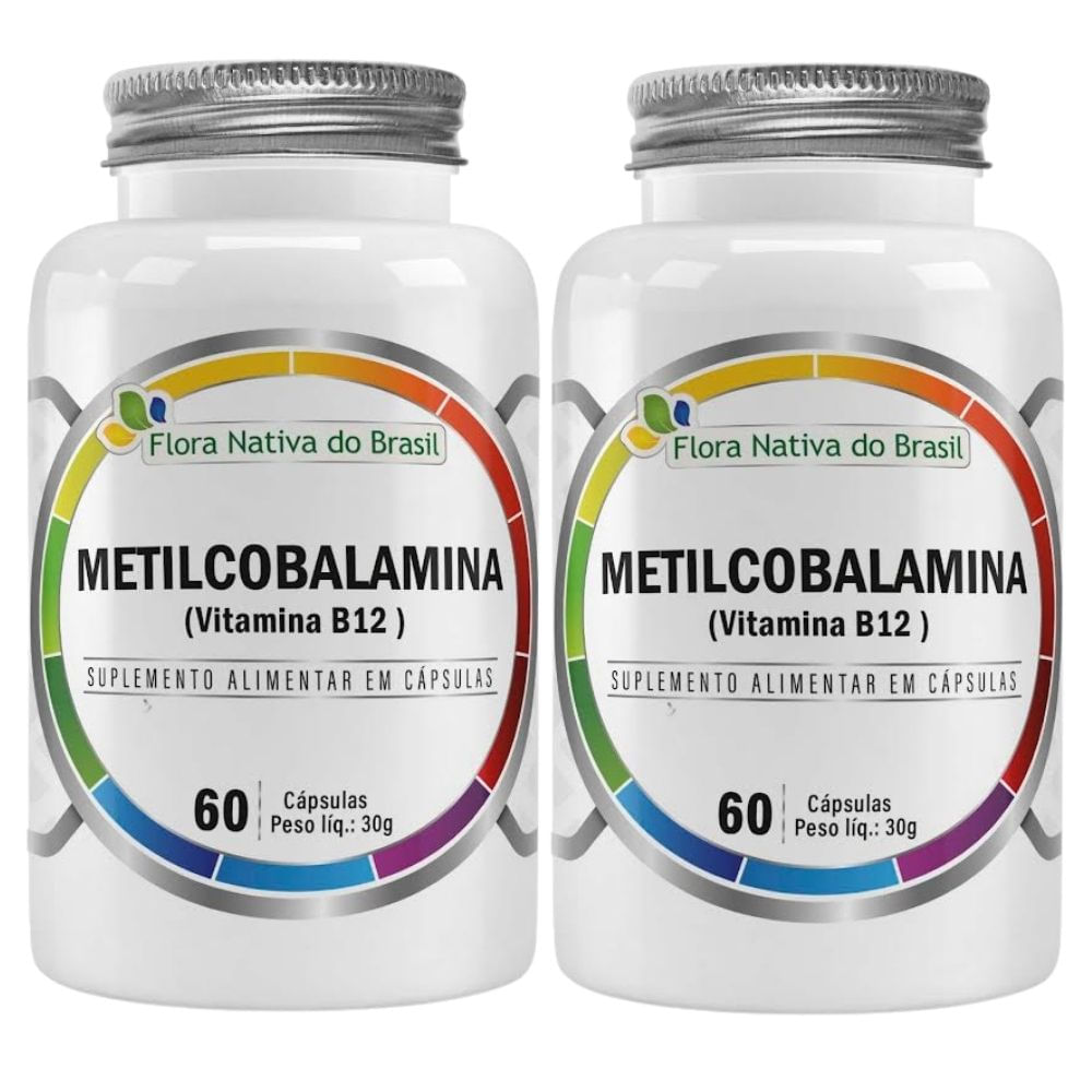 Kit 2X Vitamina B12 (Metilcobalamina) 414% IDR 60 cápsulas - Flora Nativa
