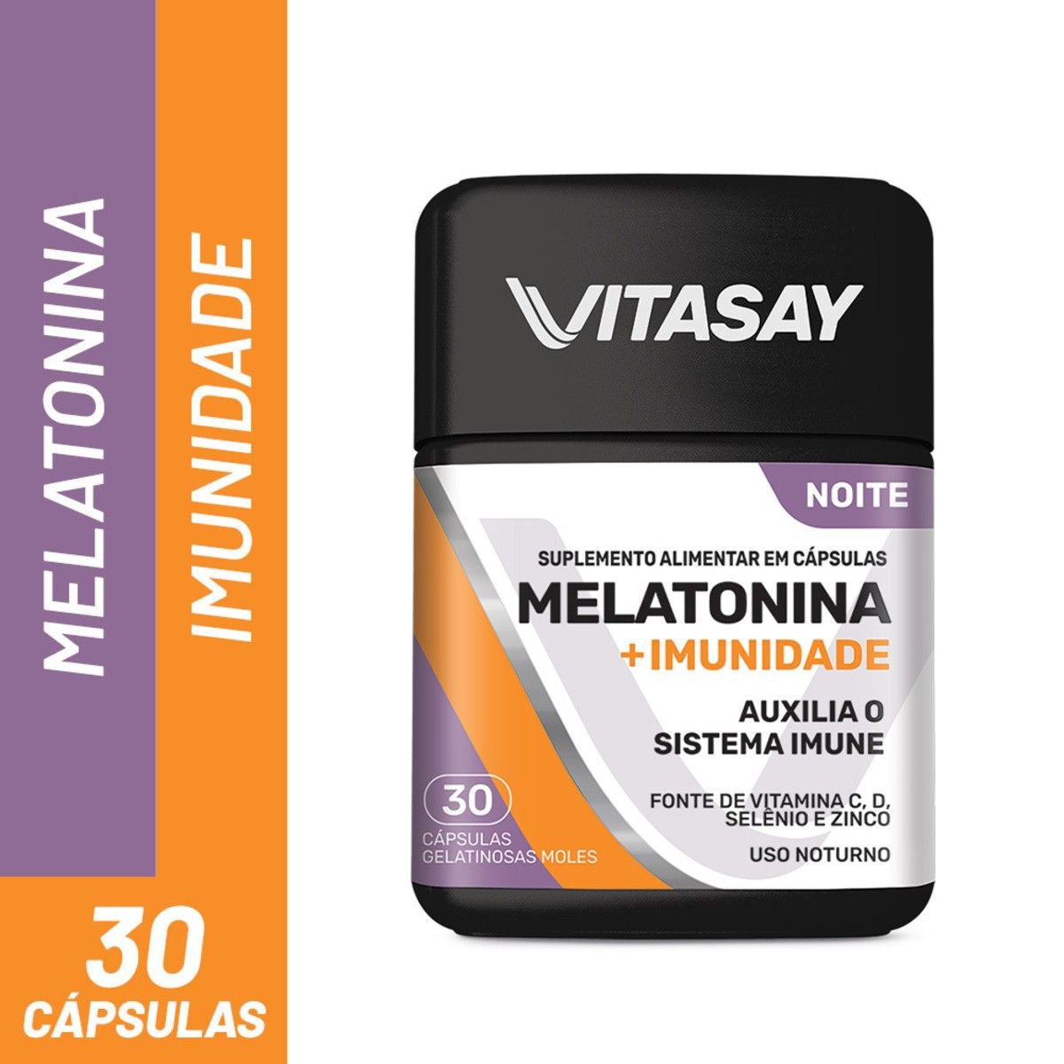 Vitasay Melatonina + Imunidade Noite 30 Cápsulas Moles